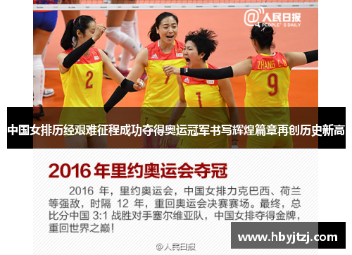 中国女排历经艰难征程成功夺得奥运冠军书写辉煌篇章再创历史新高
